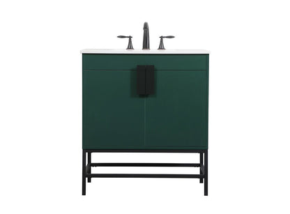 Elegant Furniture & Lighting - Eugene 30 inch Single bathroom vanity in green - VF48830MGN veiw 1