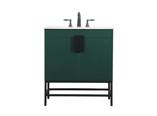 Elegant Furniture & Lighting - Eugene 30 inch Single bathroom vanity in green - VF48830MGN veiw 1