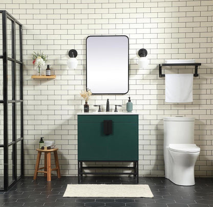 Elegant Furniture & Lighting - Eugene 30 inch Single bathroom vanity in green - VF48830MGN veiw 5