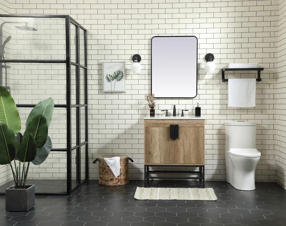 Elegant Furniture & Lighting - Eugene 30 inch Single bathroom vanity in natural oak - VF48830NT veiw 5