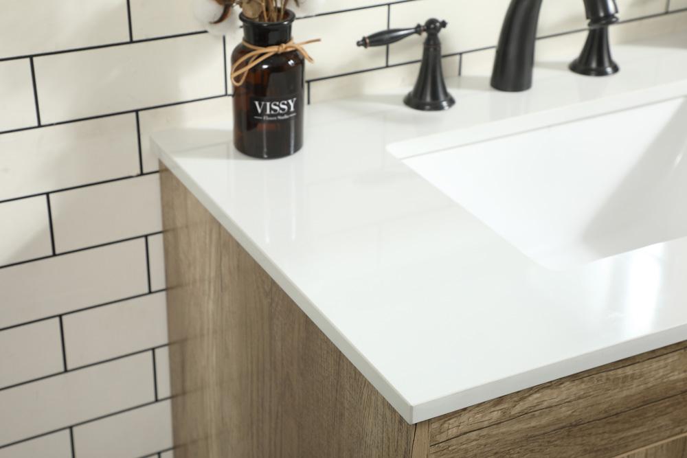 Elegant Furniture & Lighting - Eugene 30 inch Single bathroom vanity in natural oak - VF48830NT veiw 6