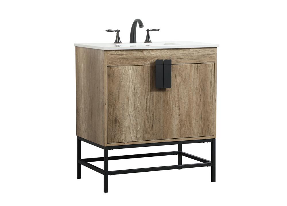 Elegant Furniture & Lighting - Eugene 30 inch Single bathroom vanity in natural oak - VF48830NT veiw 8