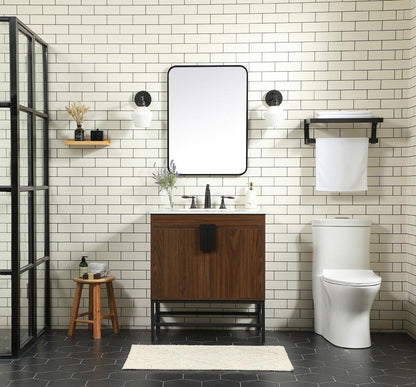 Elegant Furniture & Lighting - Eugene 30 inch Single bathroom vanity in walnut - VF48830MWT veiw 5