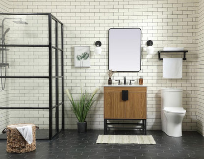 Elegant Furniture & Lighting - Eugene 30 inch Single bathroom vanity in walnut brown - VF48830WB veiw 5