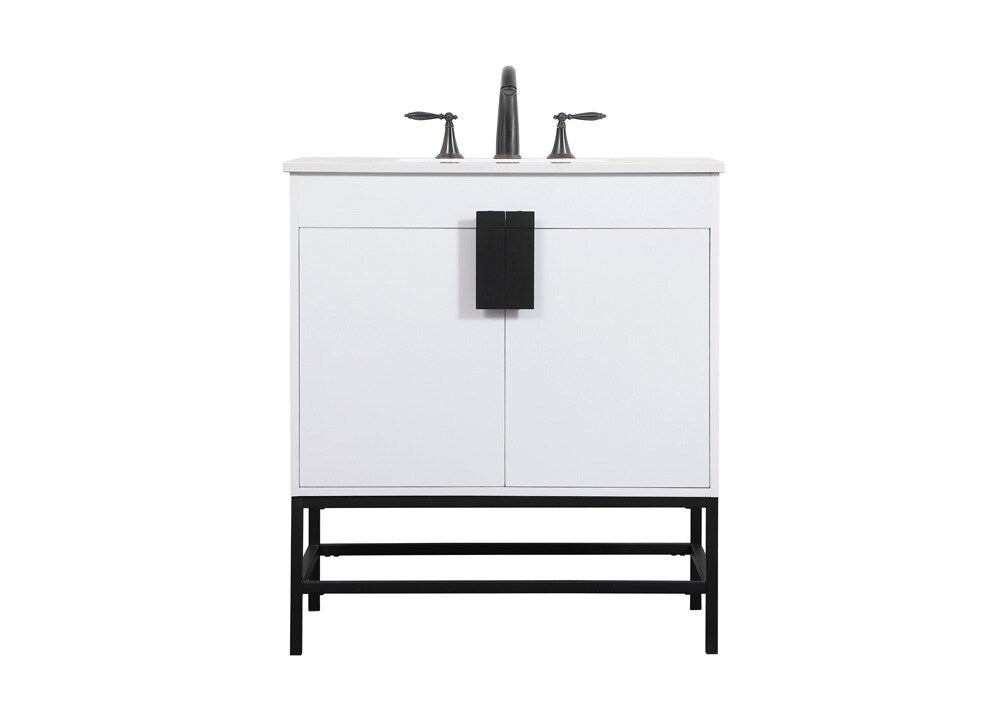 Elegant Furniture & Lighting - Eugene 30 inch Single bathroom vanity in white - VF48830MWH veiw 1
