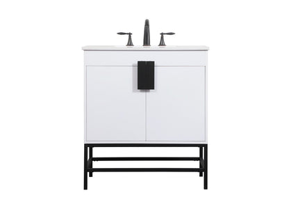 Elegant Furniture & Lighting - Eugene 30 inch Single bathroom vanity in white - VF48830MWH veiw 1