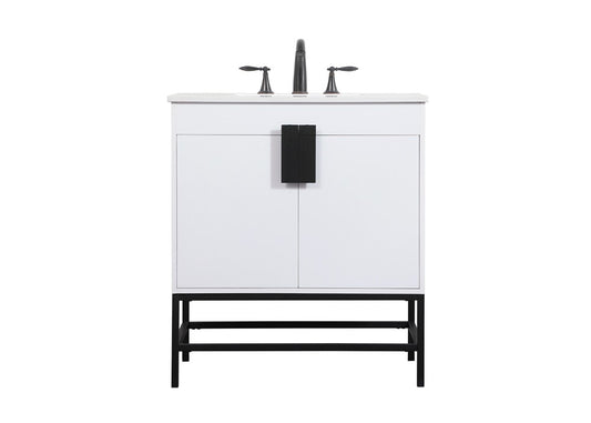 Elegant Furniture & Lighting - Eugene 30 inch Single bathroom vanity in white - VF48830MWH veiw 1