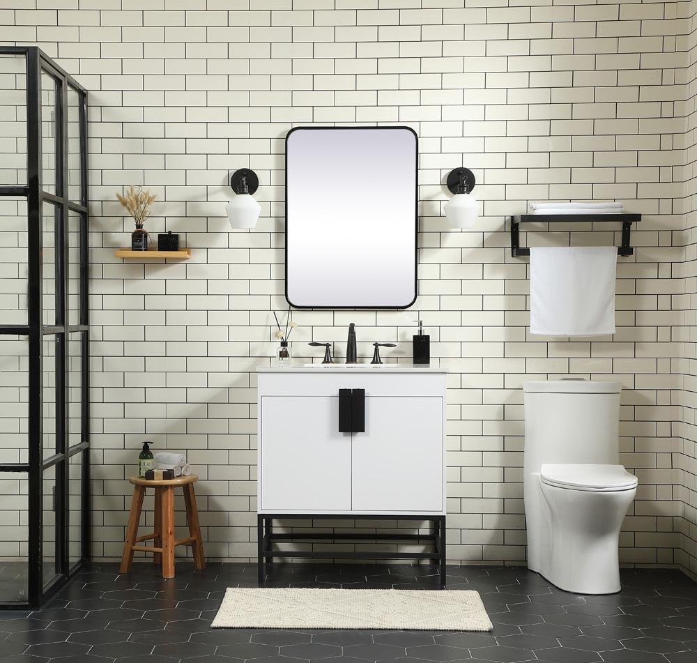 Elegant Furniture & Lighting - Eugene 30 inch Single bathroom vanity in white - VF48830MWH veiw 5