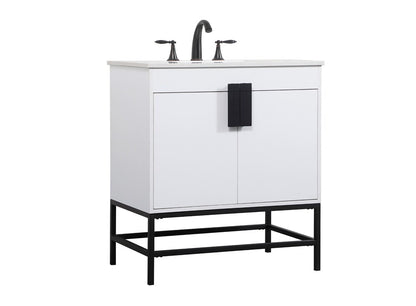 Elegant Furniture & Lighting - Eugene 30 inch Single bathroom vanity in white - VF48830MWH veiw 8