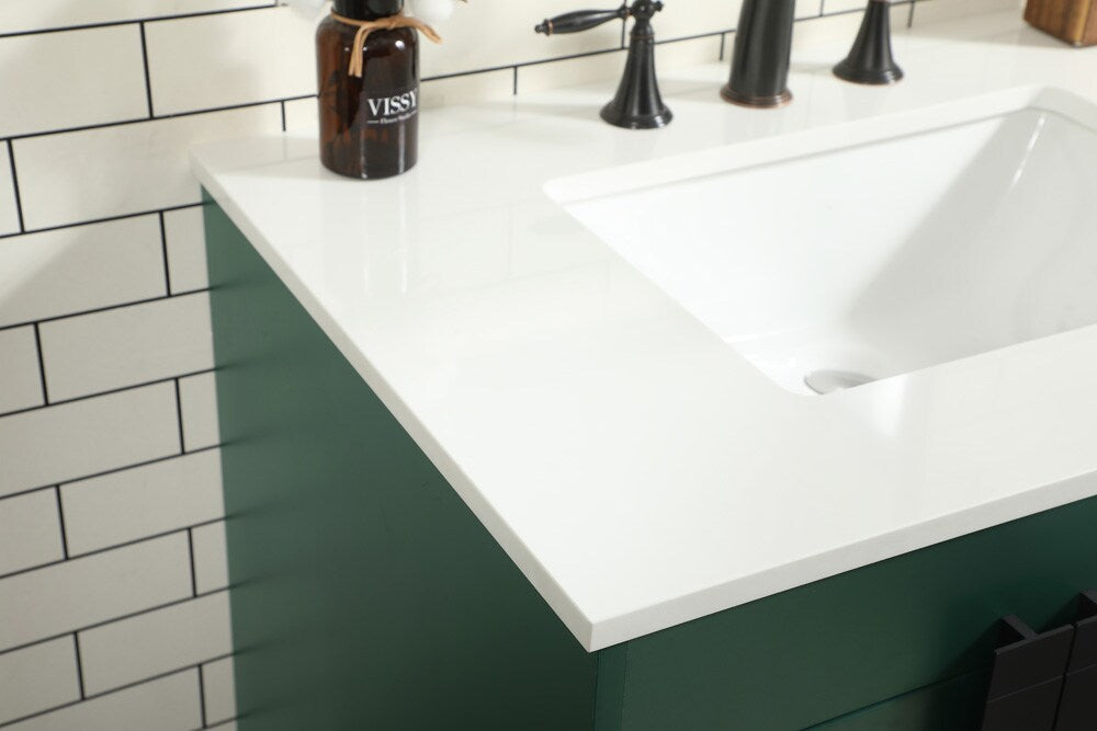 Elegant Furniture & Lighting - Eugene 32 inch Single bathroom vanity in green - VF48832MGN veiw 6
