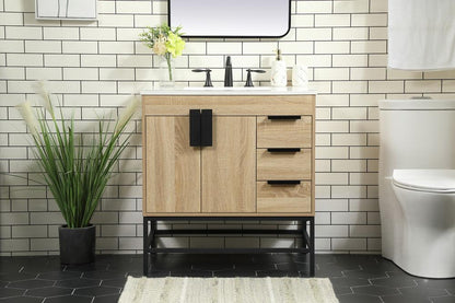 Elegant Furniture & Lighting - Eugene 32 inch Single bathroom vanity in mango wood - VF48832MW veiw 2