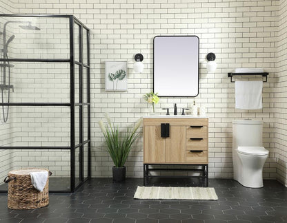 Elegant Furniture & Lighting - Eugene 32 inch Single bathroom vanity in mango wood - VF48832MW veiw 5
