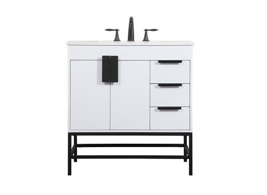Elegant Furniture & Lighting - Eugene 32 inch Single bathroom vanity in white - VF48832MWH veiw 1