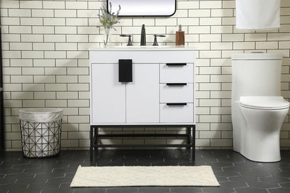 Elegant Furniture & Lighting - Eugene 32 inch Single bathroom vanity in white - VF48832MWH veiw 2