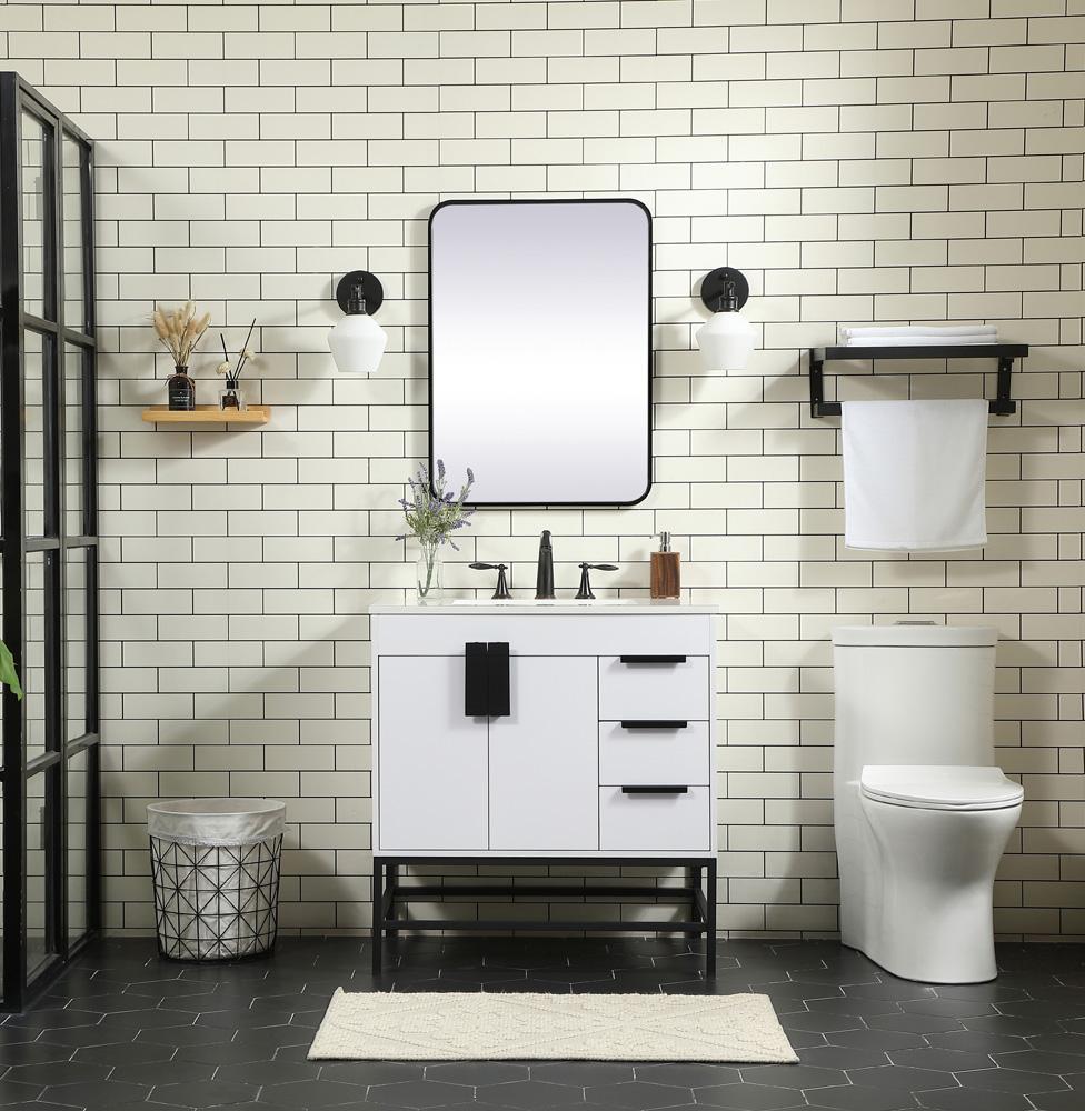 Elegant Furniture & Lighting - Eugene 32 inch Single bathroom vanity in white - VF48832MWH veiw 5