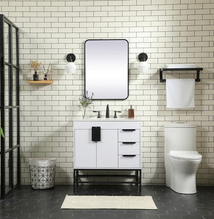 Elegant Furniture & Lighting - Eugene 32 inch Single bathroom vanity in white - VF48832MWH veiw 5