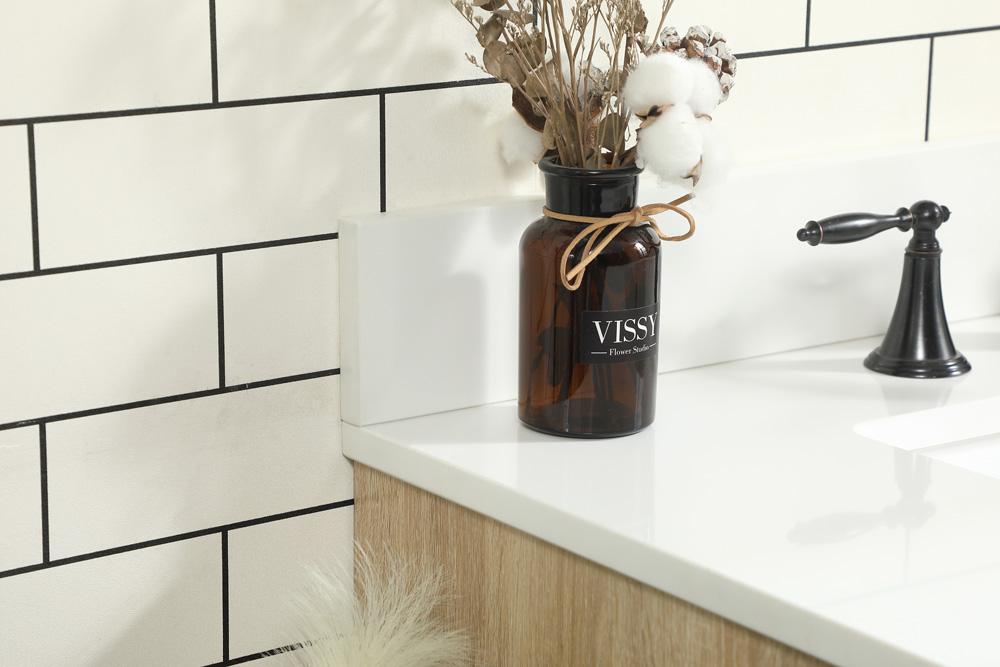 Elegant Furniture & Lighting - Eugene 32 inch Single bathroom vanity in mango wood with backsplash - VF48832MW-BS veiw 6