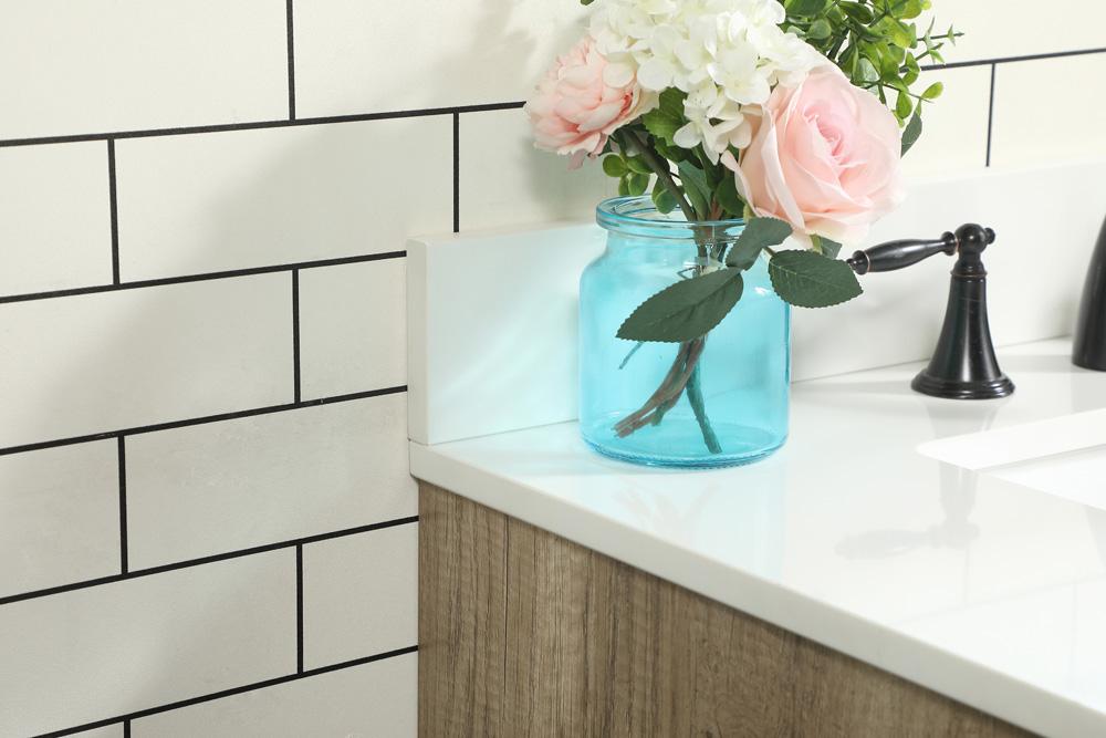 Elegant Furniture & Lighting - Eugene 32 inch Single bathroom vanity in natural oak with backsplash - VF48832NT-BS veiw 6
