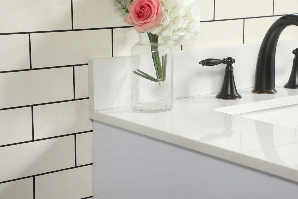 Elegant Furniture & Lighting - Eugene 32 inch Single bathroom vanity in white with backsplash - VF48832MWH-BS veiw 6