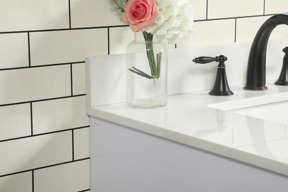 Elegant Furniture & Lighting - Eugene 32 inch Single bathroom vanity in white with backsplash - VF48832MWH-BS veiw 6