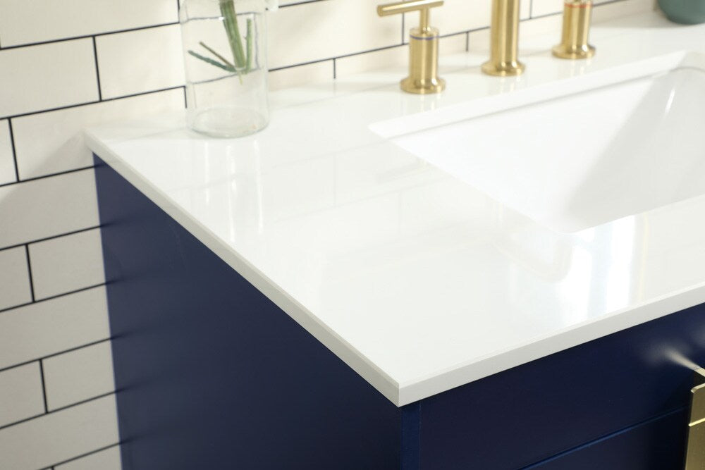 Elegant Furniture & Lighting - Eugene 36 inch Single bathroom vanity in blue - VF48836MBL veiw 6