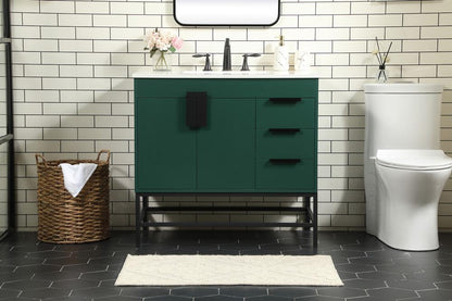 Elegant Furniture & Lighting - Eugene 36 inch Single bathroom vanity in green - VF48836MGN veiw 2