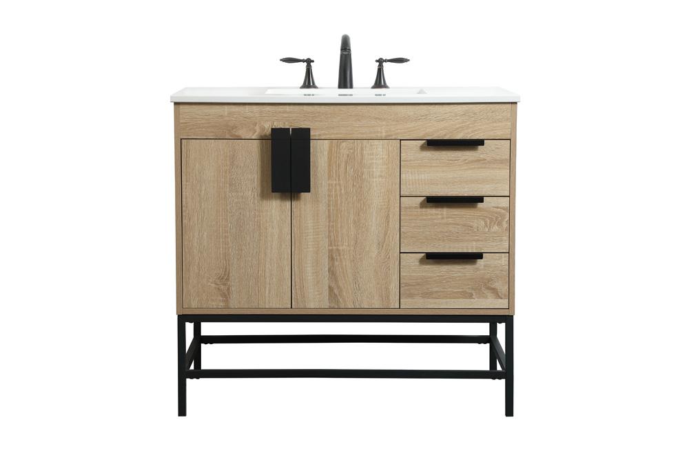 Elegant Furniture & Lighting - Eugene 36 inch Single bathroom vanity in mango wood - VF48836MW veiw 1