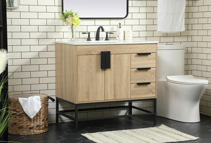 Elegant Furniture & Lighting - Eugene 36 inch Single bathroom vanity in mango wood - VF48836MW veiw 3