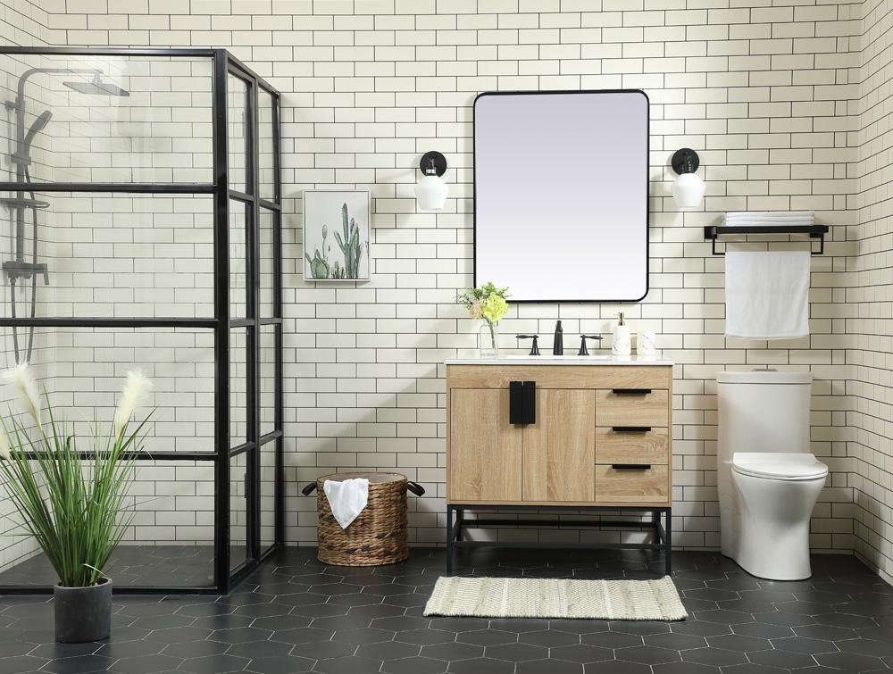 Elegant Furniture & Lighting - Eugene 36 inch Single bathroom vanity in mango wood - VF48836MW veiw 5