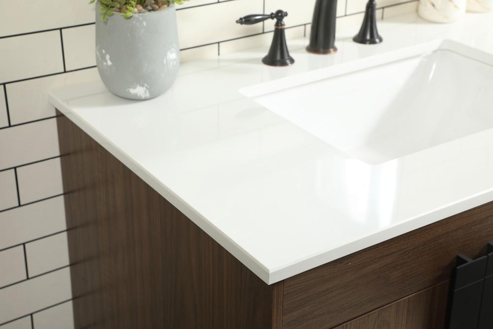 Elegant Furniture & Lighting - Eugene 36 inch Single bathroom vanity in walnut - VF48836MWT veiw 6
