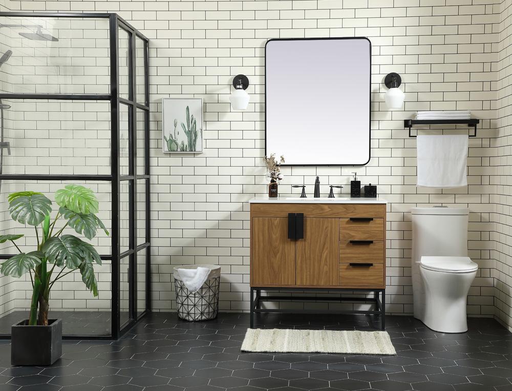 Elegant Furniture & Lighting - Eugene 36 inch Single bathroom vanity in walnut brown - VF48836WB veiw 5
