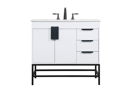 Elegant Furniture & Lighting - Eugene 36 inch Single bathroom vanity in white - VF48836MWH veiw 1