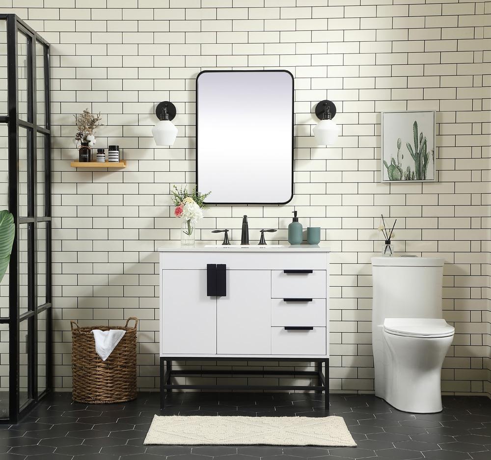 Elegant Furniture & Lighting - Eugene 36 inch Single bathroom vanity in white - VF48836MWH veiw 5