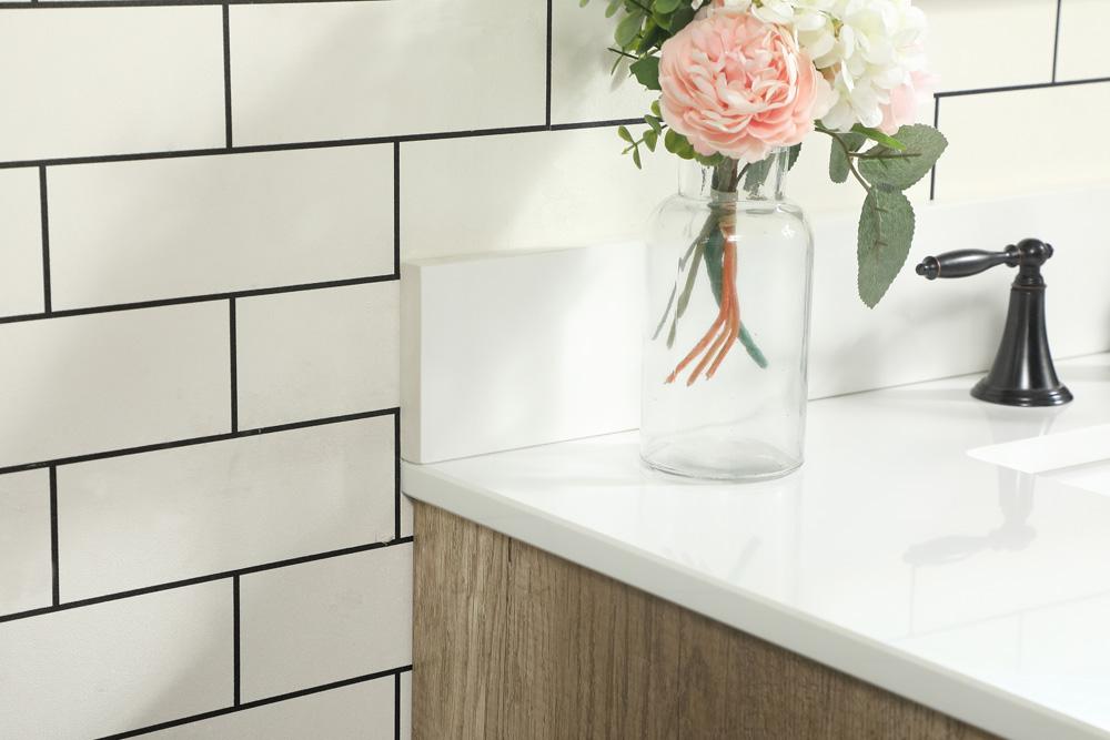 Elegant Furniture & Lighting - Eugene 36 inch Single bathroom vanity in natural oak with backsplash - VF48836NT-BS veiw 6