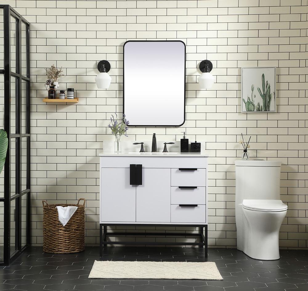 Elegant Furniture & Lighting - Eugene 36 inch Single bathroom vanity in white with backsplash - VF48836MWH-BS veiw 5