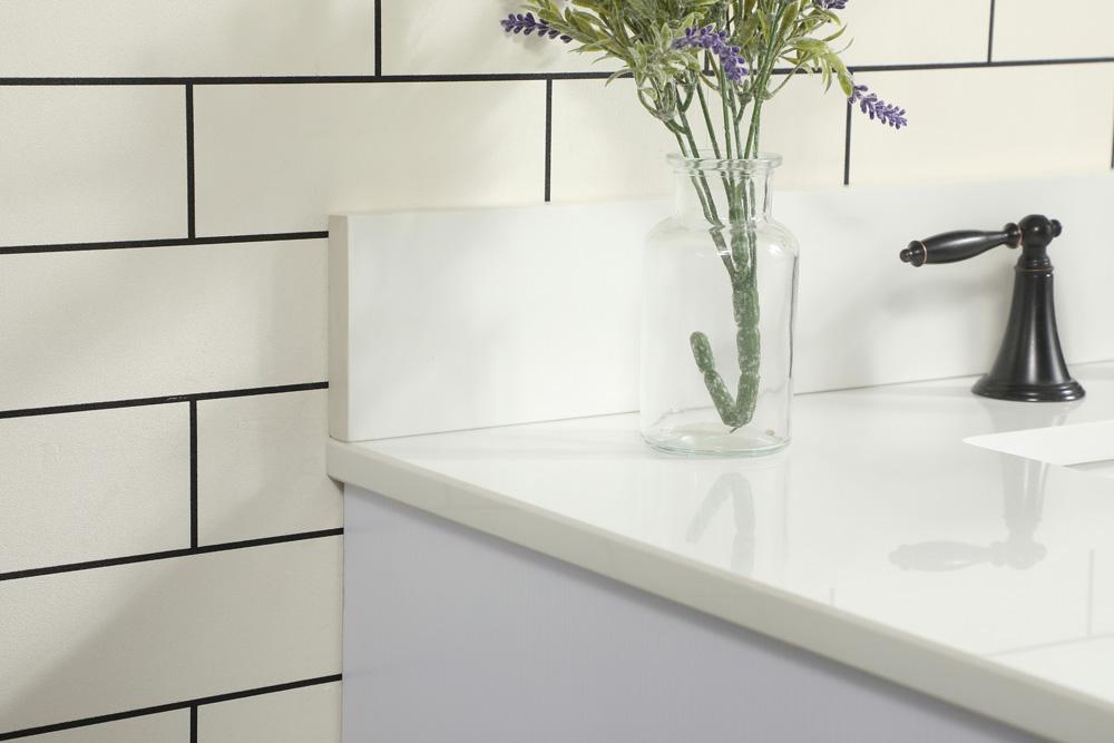 Elegant Furniture & Lighting - Eugene 36 inch Single bathroom vanity in white with backsplash - VF48836MWH-BS veiw 6