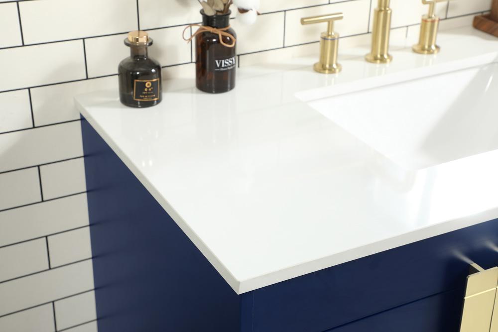 Elegant Furniture & Lighting - Eugene 42 inch Single bathroom vanity in blue - VF48842MBL veiw 6