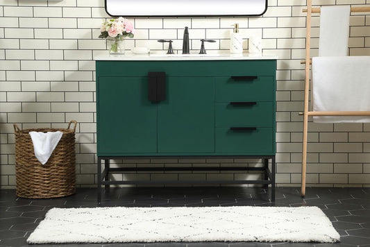 Elegant Furniture & Lighting - Eugene 42 inch Single bathroom vanity in green - VF48842MGN veiw 2