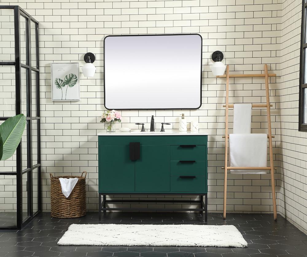 Elegant Furniture & Lighting - Eugene 42 inch Single bathroom vanity in green - VF48842MGN veiw 5