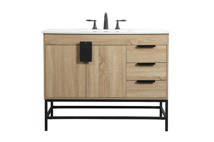 Elegant Furniture & Lighting - Eugene 42 inch Single bathroom vanity in mango wood - VF48842MW veiw 1