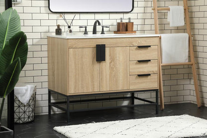 Elegant Furniture & Lighting - Eugene 42 inch Single bathroom vanity in mango wood - VF48842MW veiw 3