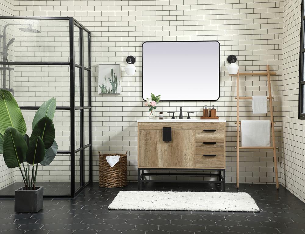 Elegant Furniture & Lighting - Eugene 42 inch Single bathroom vanity in natural oak - VF48842NT veiw 5