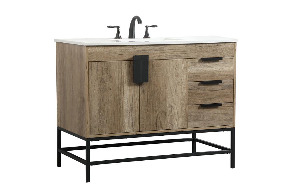 Elegant Furniture & Lighting - Eugene 42 inch Single bathroom vanity in natural oak - VF48842NT veiw 8