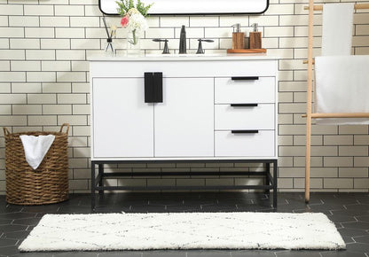 Elegant Furniture & Lighting - Eugene 42 inch Single bathroom vanity in white - VF48842MWH veiw 2