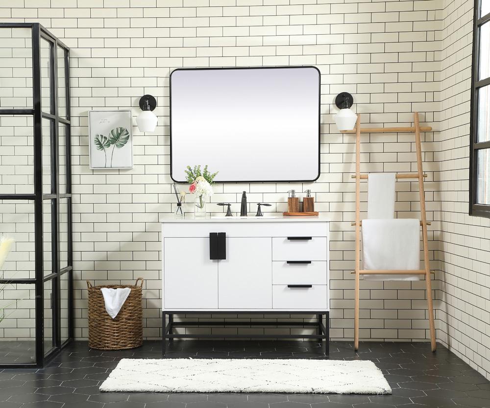 Elegant Furniture & Lighting - Eugene 42 inch Single bathroom vanity in white - VF48842MWH veiw 5