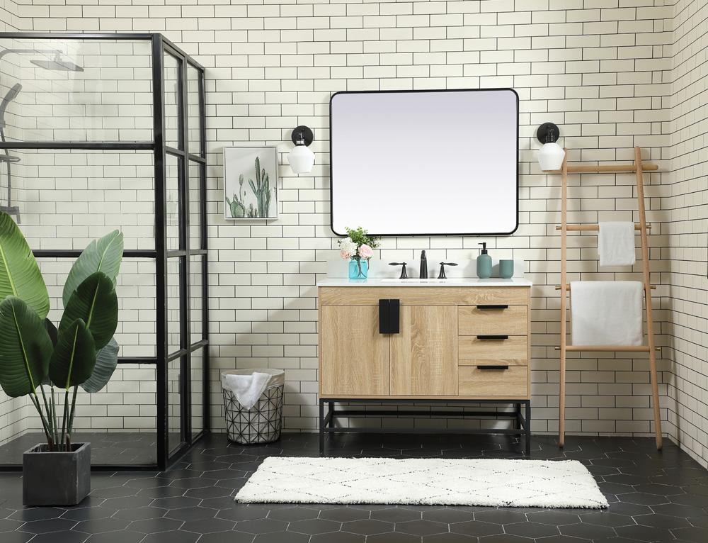 Elegant Furniture & Lighting - Eugene 42 inch Single bathroom vanity in mango wood with backsplash - VF48842MW-BS veiw 5