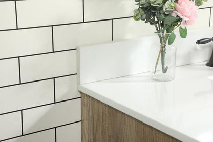 Elegant Furniture & Lighting - Eugene 42 inch Single bathroom vanity in natural oak with backsplash - VF48842NT-BS veiw 6