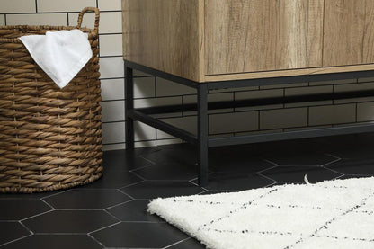 Elegant Furniture & Lighting - Eugene 42 inch Single bathroom vanity in natural oak with backsplash - VF48842NT-BS veiw 7