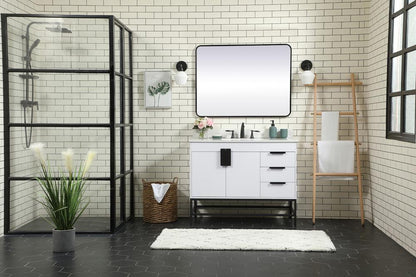 Elegant Furniture & Lighting - Eugene 42 inch Single bathroom vanity in white with backsplash - VF48842MWH-BS veiw 5