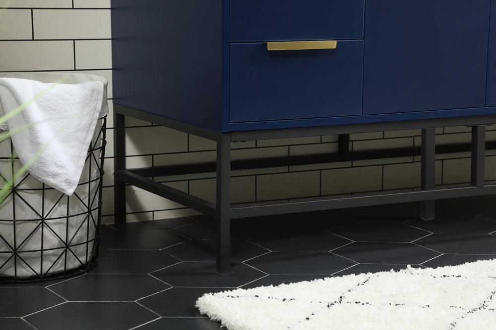 Elegant Furniture & Lighting - Eugene 48 inch Single bathroom vanity in blue - VF488W48MBL veiw 7